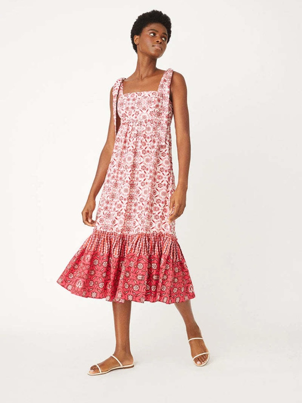 Cara Cara Campbell Midi Dress in Spanish Tile Rose